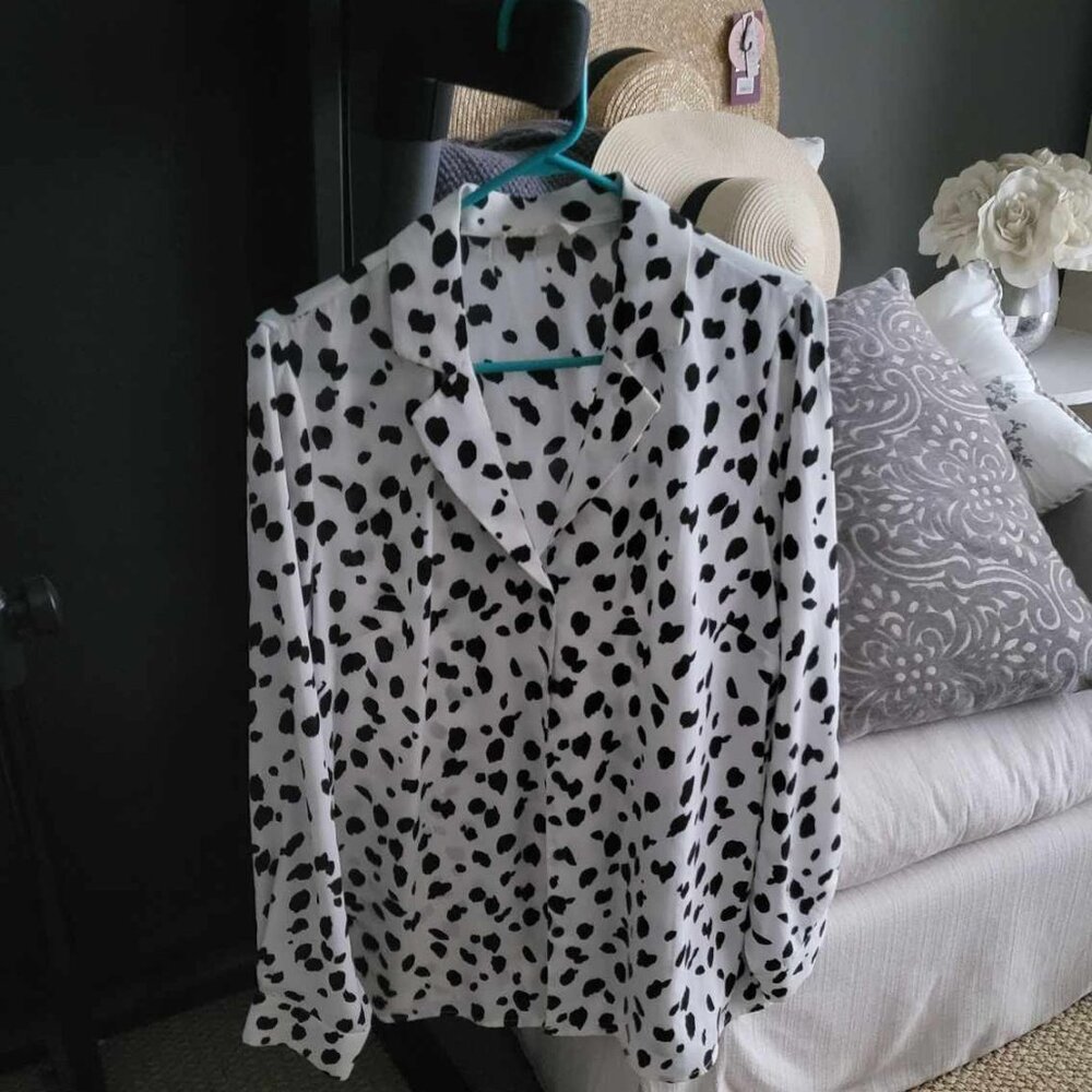 Mazik Boutique Cow Print Blouse